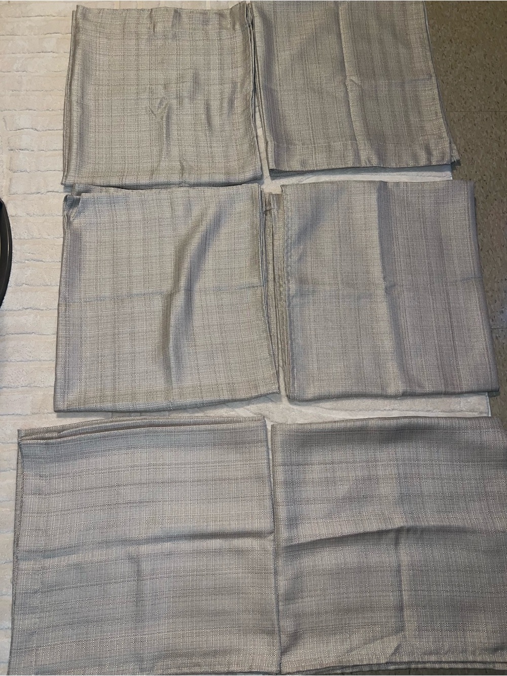 Cream Textured Curtain Panel - - Picture 6 of 6